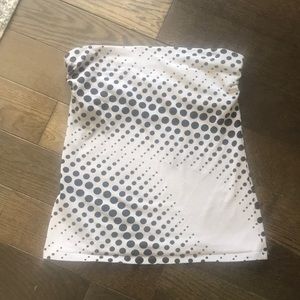 🐾 Express grey & black abstract dot sexy tube top
